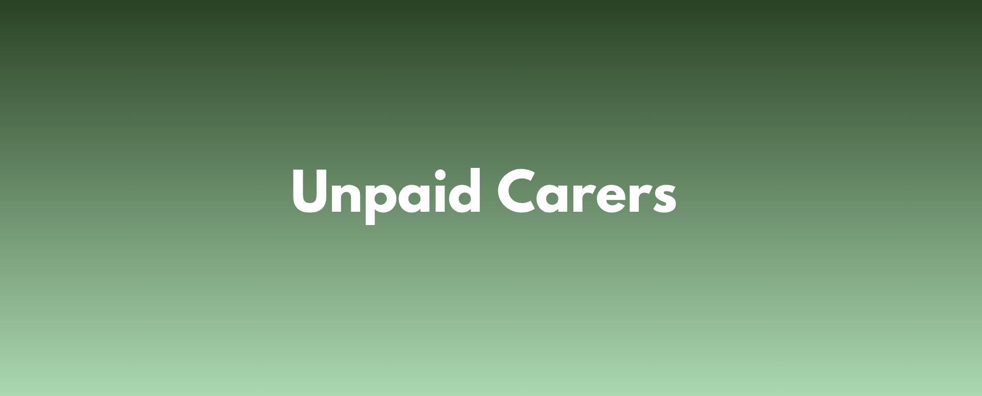 image of unpaid carers  banner